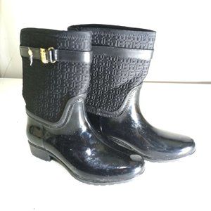 TOMMY HILFIGER Rain Boots Womens FLOREDO Size 8 EUC